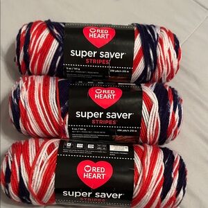 Red Heart Super Saver Stripes Yarn Americana